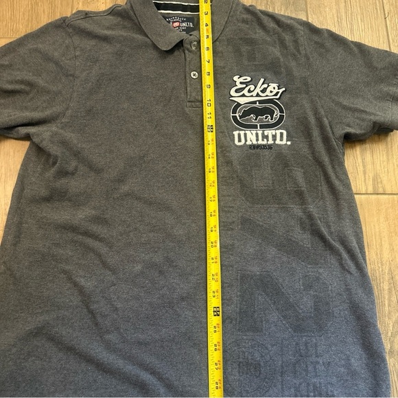 Ecko Unlimited Gray Polo Shirt with Embroidered Logo - Picture 4 of 8